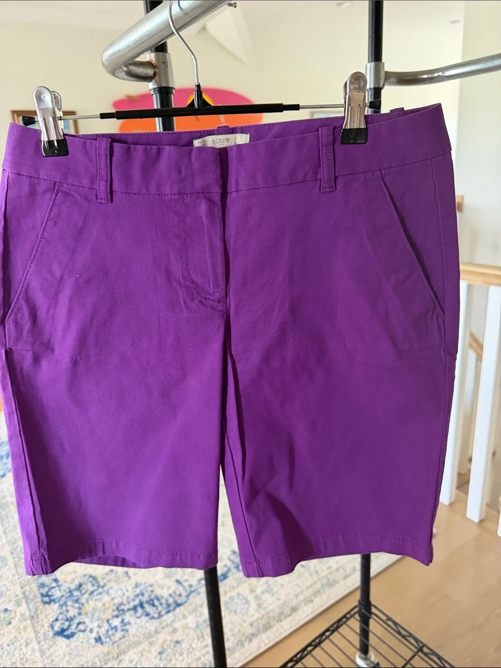J. Crew Purple Chino Bermuda Shorts